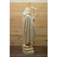 thumb-Uniek handgesneden houten beeld van staande Jezus-5