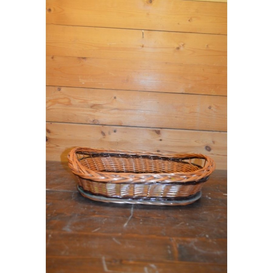 Klein dienblad met gevlochten rand en stevige handgrepen-2