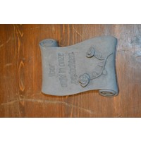 thumb-Betonnen herdenkingsbordje in boekrolvorm met tekst “Voor altijd in onze gedachten”-4