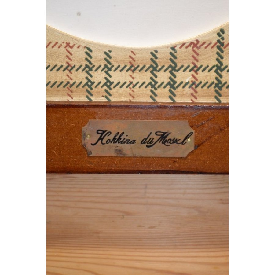 Set van twee tegelschilderijtjes “Kokkina du Mossel” met man en vrouw te paard-3