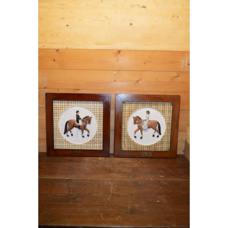 Set van 2 tegelschilderijtjes Kokkina du Mossel-5