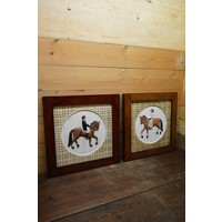 thumb-Set van twee tegelschilderijtjes “Kokkina du Mossel” met man en vrouw te paard-6