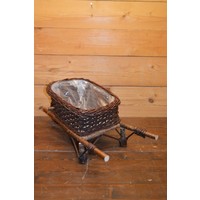 thumb-Decoratieve wilgentenen kruiwagen met plantenbakje van plastic-2