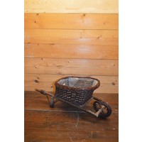 thumb-Decoratieve wilgentenen kruiwagen met plantenbakje van plastic-3