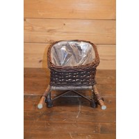 thumb-Decoratieve wilgentenen kruiwagen met plantenbakje van plastic-4