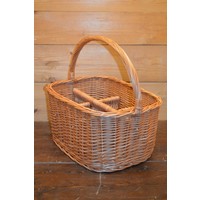 thumb-Handig gevlochten wilgentenen flessenmandje voor 6 flessen-3