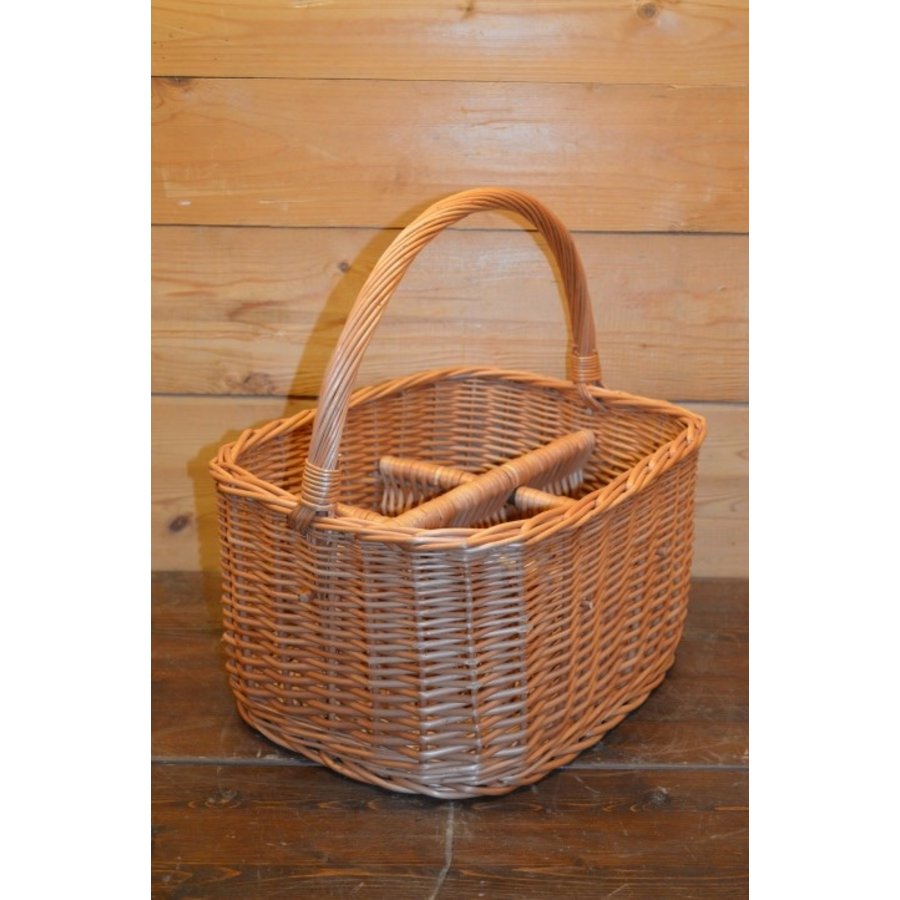 Mand voor 6 flessen gevlochten van wilgentenen-4