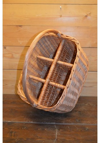 Gevlochten flessenmand 6 flessen 