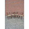 LoodsVol, Tweedehands Vintage houten caféstoelen met stoffen zitting