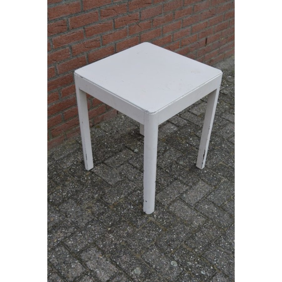 Brocante eiken bijzettafeltje van oud eikenhout-2