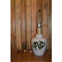 thumb-Vintage keramieken schemerlamp vaasmodel met Chinese draak-1