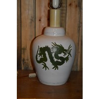 thumb-Vintage keramieken schemerlamp vaasmodel met Chinese draak-2