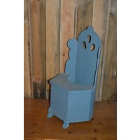 thumb-Brocante poppenstoeltje met wieltjes naar Hindeloopen kinderstoel-2