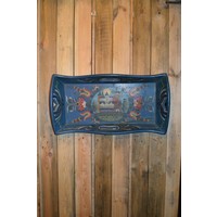 thumb-Handbeschilderd verdiept Hindeloopen dienblad met landschap-1