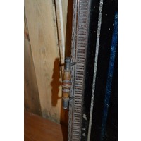 thumb-Antiek houten dienblad uit de jaren 20 met metalen handgrepen-2