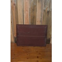 thumb-Antiek houten dienblad uit de jaren 20 met metalen handgrepen-6