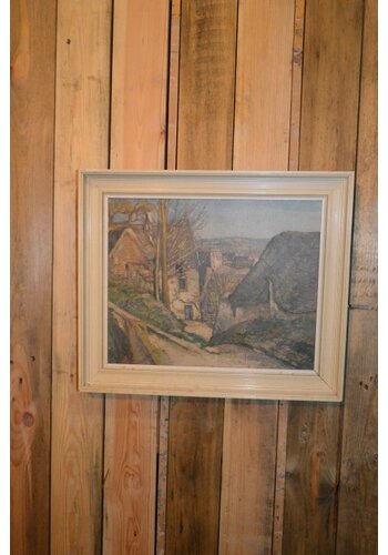 Rustiek landschap schilderij op linnen 