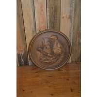 thumb-Gipsen wandornament met broedend fazantenpaar-1