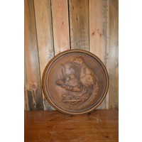 thumb-Gipsen wandornament met broedend fazantenpaar-4