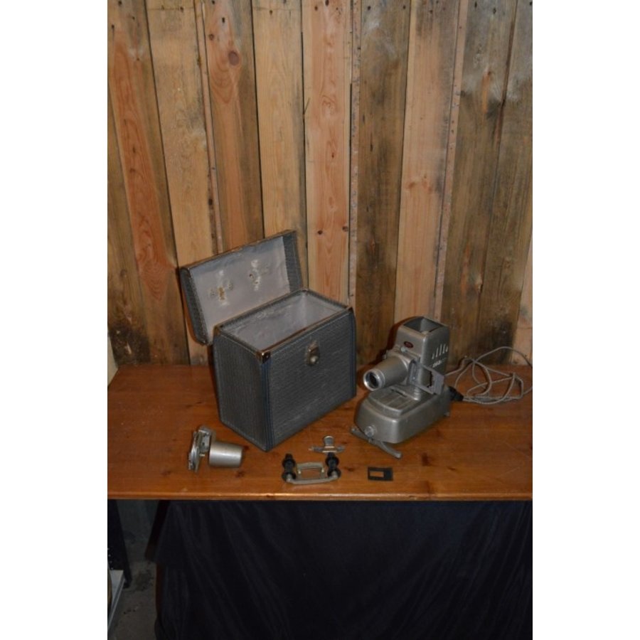 Vintage Aldis diaprojector met lenzen en originele koffer-1