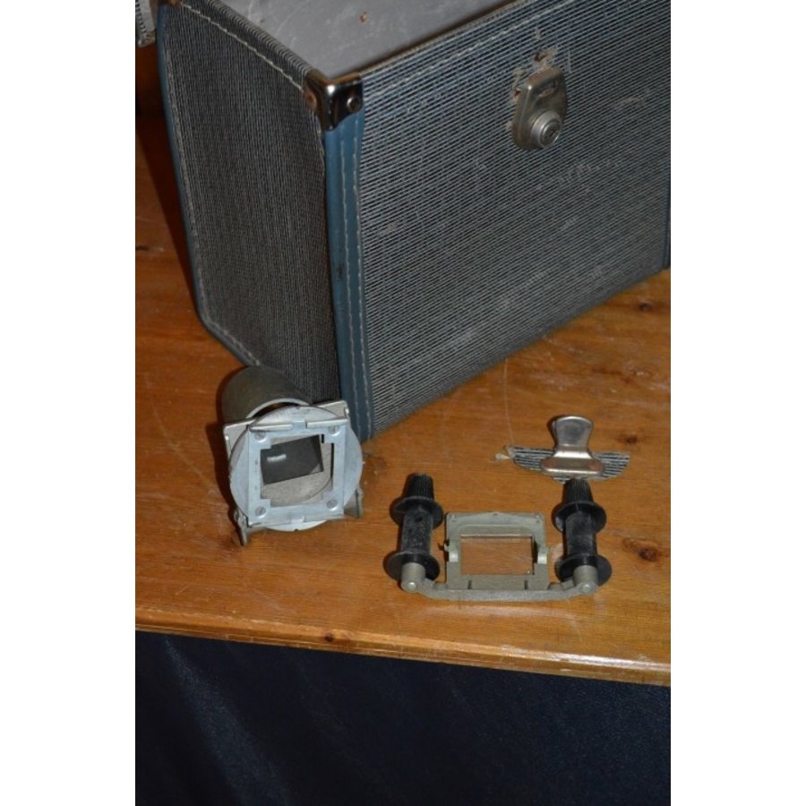 Vintage Aldis diaprojector met lenzen en originele koffer-4