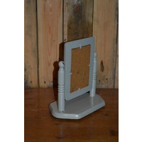 thumb-Vintage kantelbare make-up spiegel in houten frame jaren 50–60-2