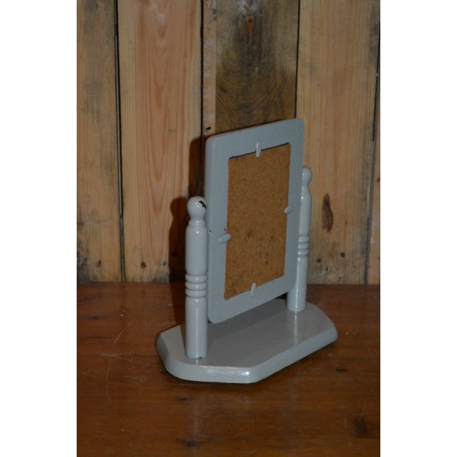 Houten vintage make-up spiegel uit de jaren 50-60-2
