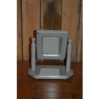 thumb-Vintage kantelbare make-up spiegel in houten frame jaren 50–60-3