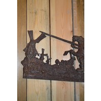 thumb-Gietijzeren wandornament met Don Quichot voorstelling-4