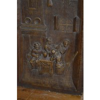 thumb-Decoratieve wandplaat met middeleeuwse gelagkamer scène-2