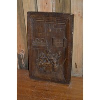 thumb-Middeleeuws wandtafereel met mensen in gelagkamer gegoten decoratieplaat-3