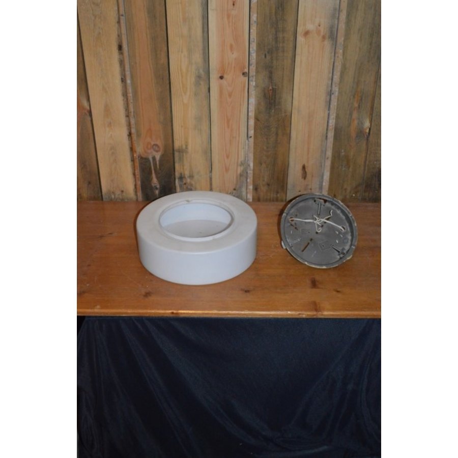 Retro plafondlamp met glazen kap jaren 60-2