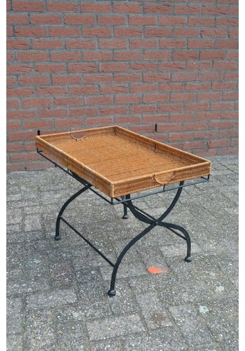 Vintage dienblad tafel pitriet 