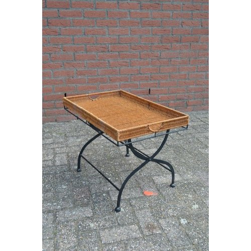 Vintage dienblad tafel pitriet 