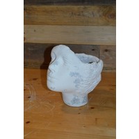 thumb-Bloempot in de vorm van een hoofd van beton voor binnen of buiten-2