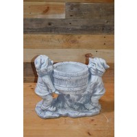 thumb-Twee laven met plantenbak – Betonnen bloembak beeld-1