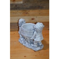 thumb-Twee laven met plantenbak – Betonnen bloembak beeld-2