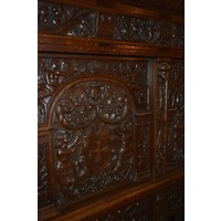 thumb-Antieke Hollandse rozenkast rond 1920 met houtsnijwerk-4