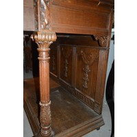 thumb-Antieke Hollandse rozenkast rond 1920 met houtsnijwerk-9