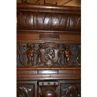 thumb-Antieke Hollandse rozenkast rond 1920 met houtsnijwerk-10