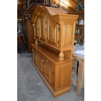 thumb-Massief eiken buffet wandkast met 3-dubbele toog-2