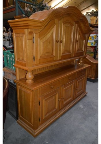 Buffet wandkast massief eiken 3-dubbele toog 