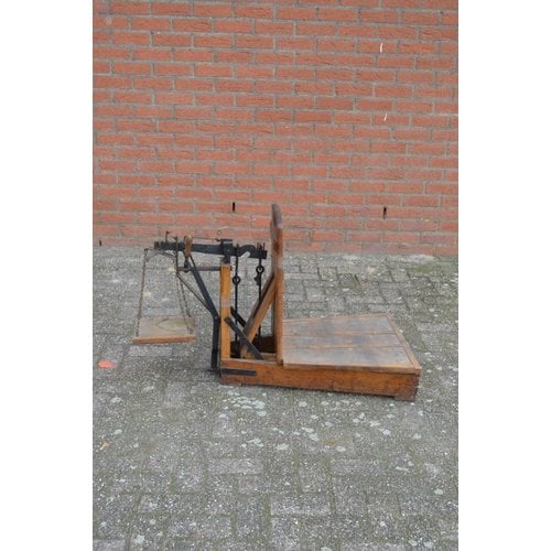 Antieke bascule weegschaal 