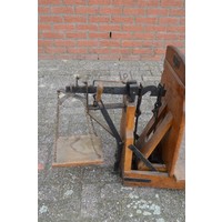 thumb-Antieke bascule weegschaal met eikenhouten frame-3