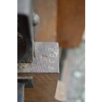 thumb-Antieke bascule weegschaal met eikenhouten frame-7