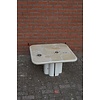 LoodsVol, Tweedehands Kingma Brutalist salontafel met natuurstenen blad