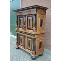 thumb-Antieke eiken kolommenkast met verborgen vakken-3