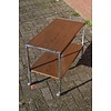 LoodsVol, Tweedehands Vintage Mid Century trolley – Duitse bijzettafel op wielen met walnoot fineer