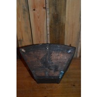 thumb-Antiek houten rijstbakje met verzonken handvat en ijzeren hoekjes-3