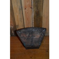 thumb-Antiek houten rijstbakje met verzonken handvat en ijzeren hoekjes-4